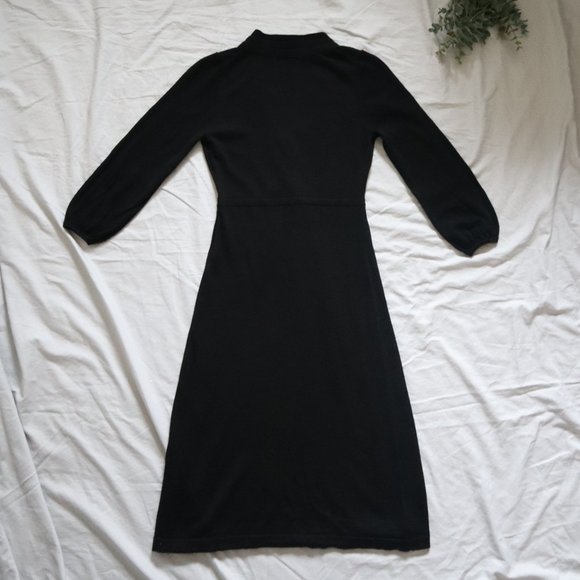 BODEN V-Neck Knit Sweater Dress Black Size 4 - Picture 3 of 9